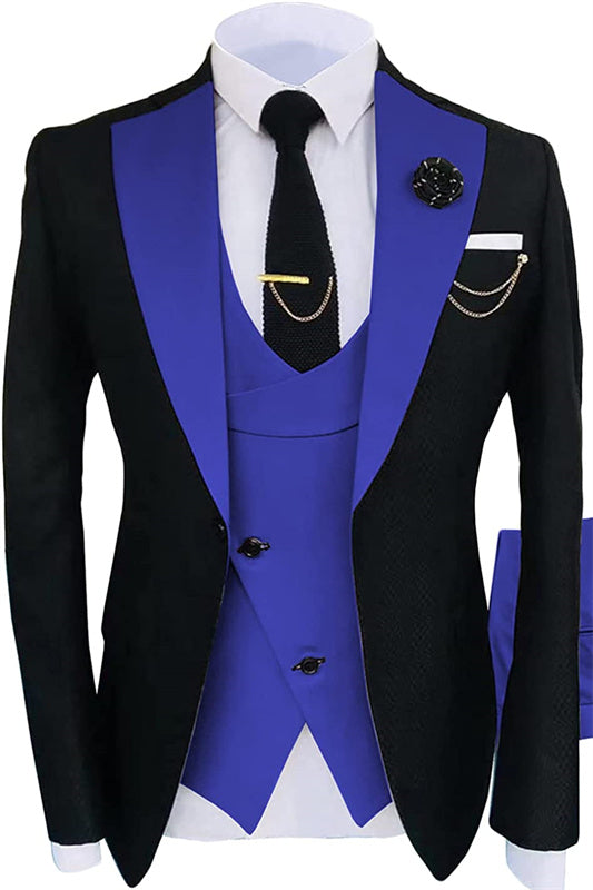 Nicole Fancy Violet Shawl Lapel 3-Piece Prom Suit for Men