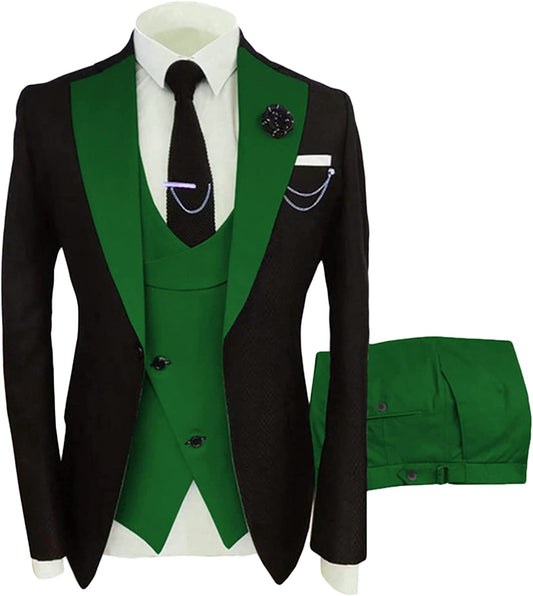 Norris Green Three-Piece Shawl Lapel Prom Suit