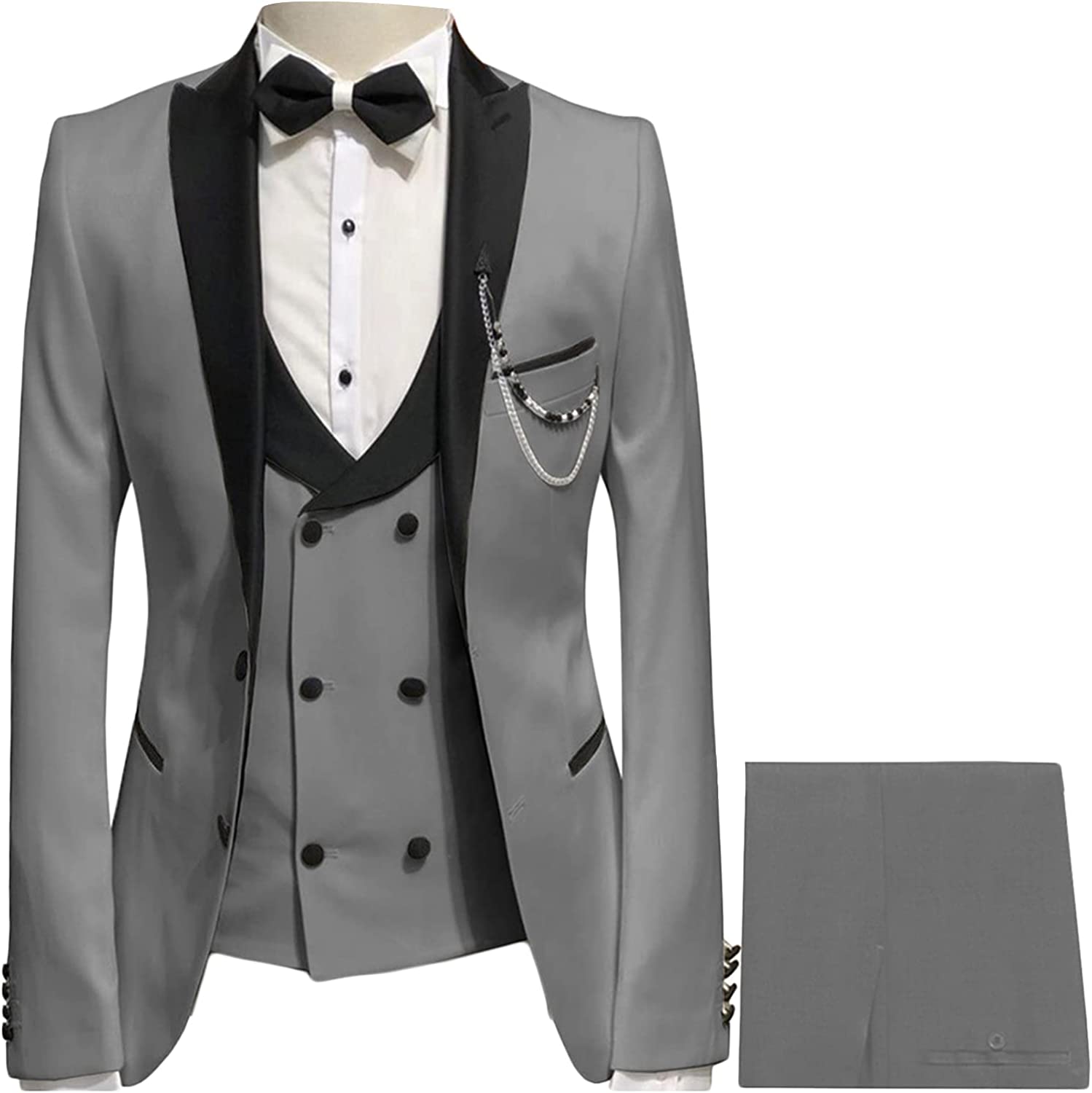 Mick Gray Three-Piece Peaked Lapel Prom Suit