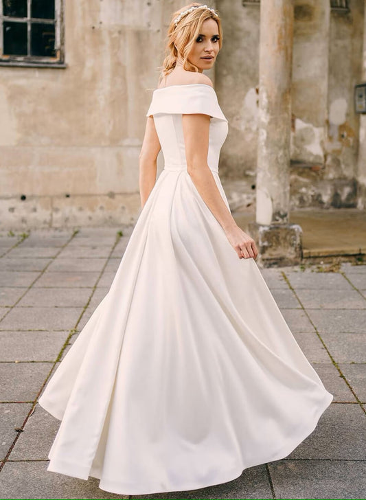 Off-The-Shoulder A-Line Wedding Dresses