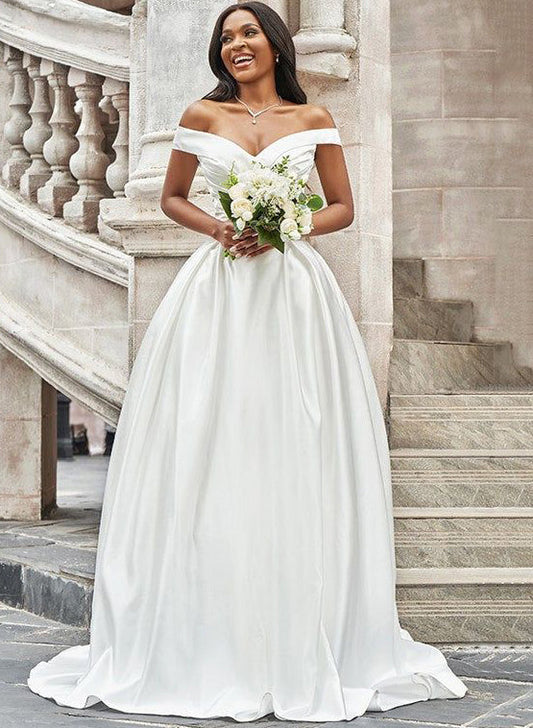 Off-the-Shoulder A-Line Wedding Dresses