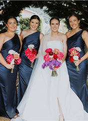 Simple Bridesmaid Dresses - One-Shoulder Trumpet/Mermaid