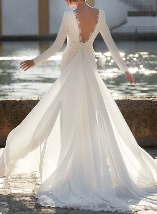 Trumpet/Mermaid Wedding Dresses with Long Sleeves