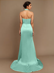 Charmeuse Bridesmaid Dresses With High Split