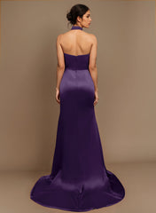 Charmeuse Bridesmaid Dresses With High Split