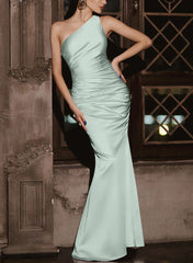 Simple Bridesmaid Dresses - One-Shoulder Trumpet/Mermaid