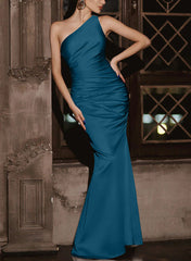 Simple Bridesmaid Dresses - One-Shoulder Trumpet/Mermaid