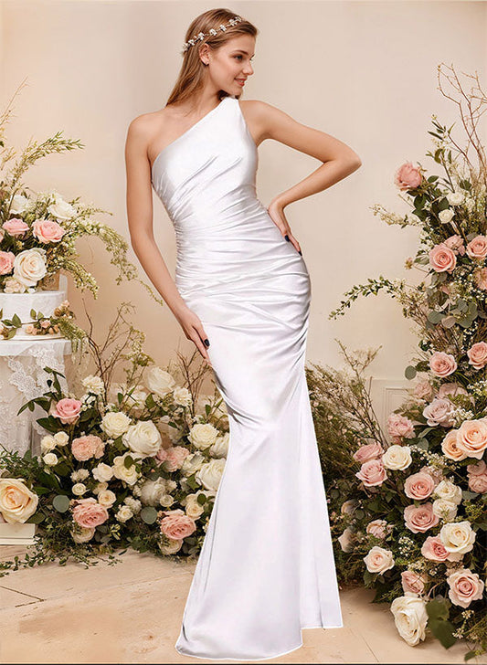 Simple Bridesmaid Dresses - One-Shoulder Trumpet/Mermaid