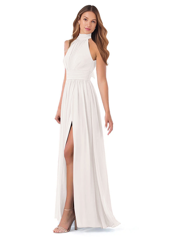 Bridesmaid Dresses: High Neck Chiffon with Bow