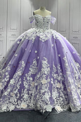 Lilac Quinceanera Dress Sweet 15 Evening Dress Crystal Sleeveless Beading Ball Gown Dress