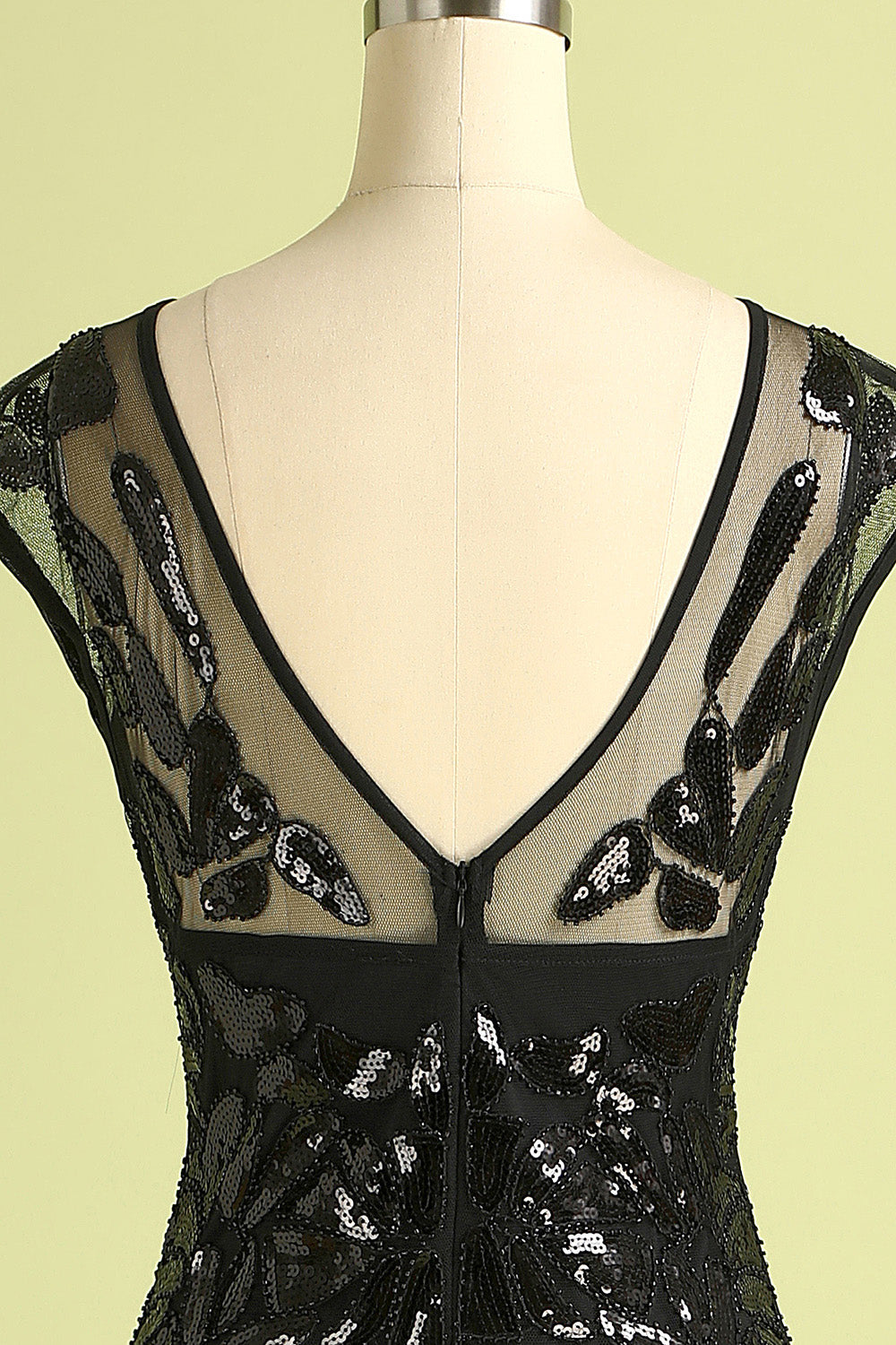 Black Sequin Flapper Dress