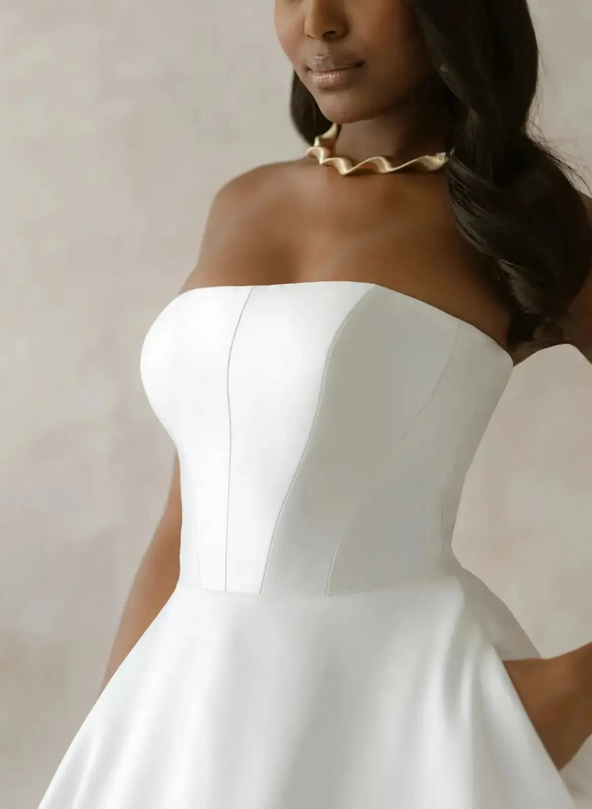 Ball Gown Off The Shoulder Sleeveless Court Train Twill Satin Wedding Dress Swd13094