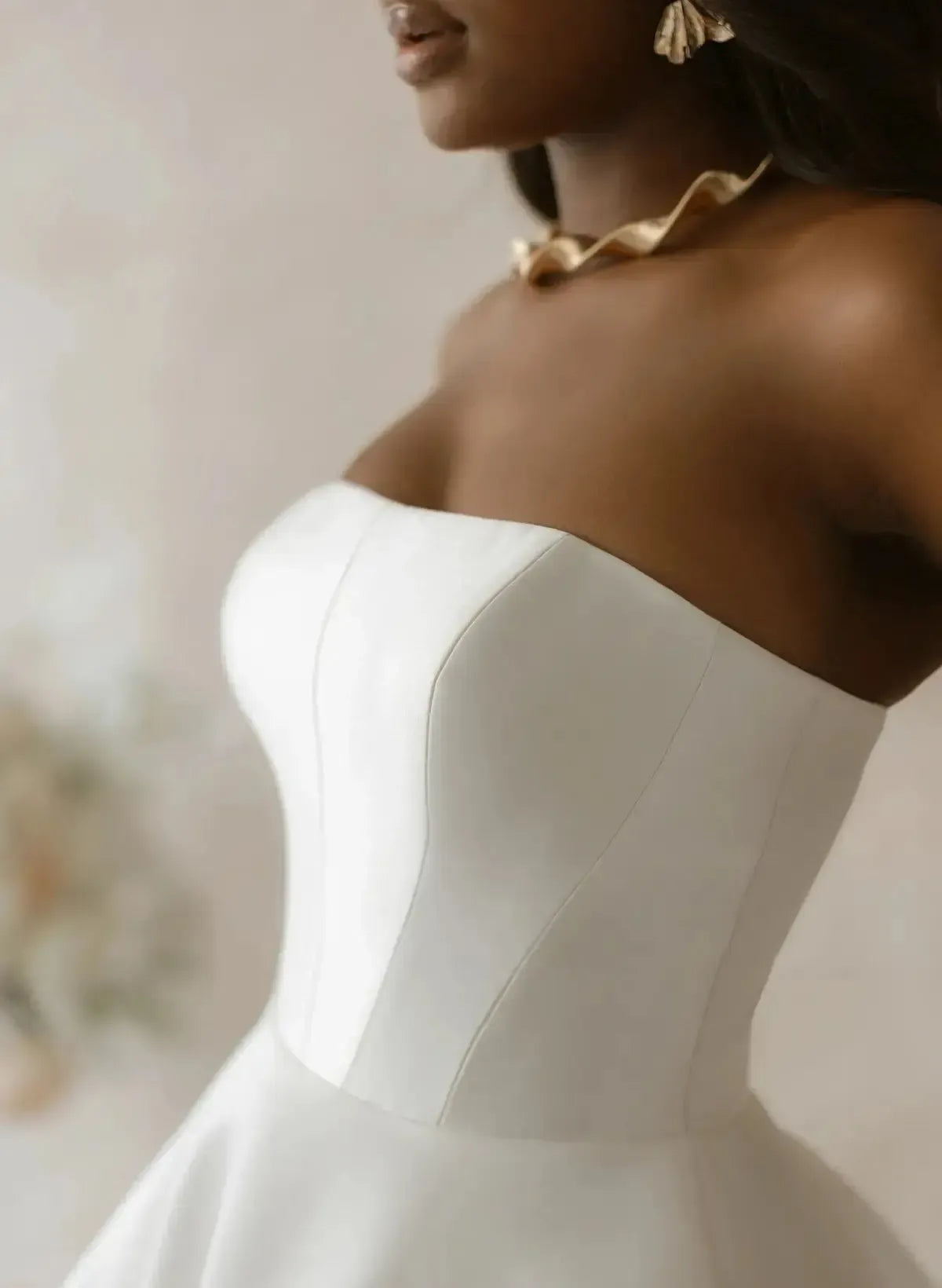 Ball Gown Off The Shoulder Sleeveless Court Train Twill Satin Wedding Dress Swd13094