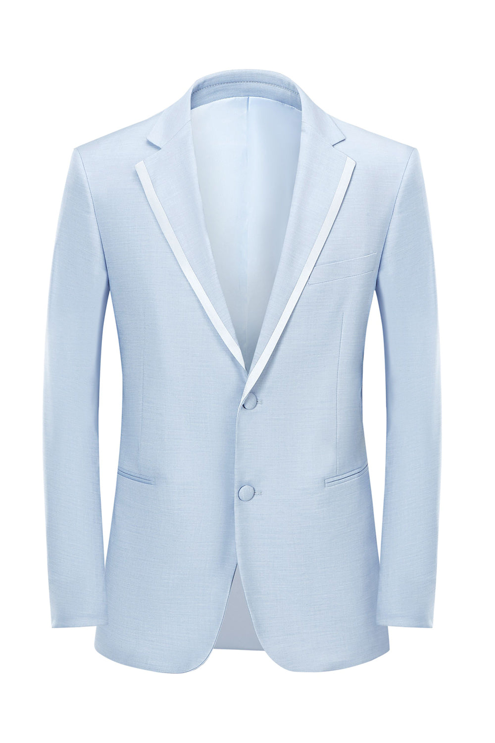 Light Grey Notched Lapel 2-Piece Prom Party Suit