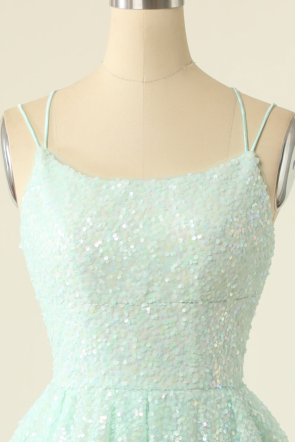 Light Purple Sequined A-Line Homeoming Dress