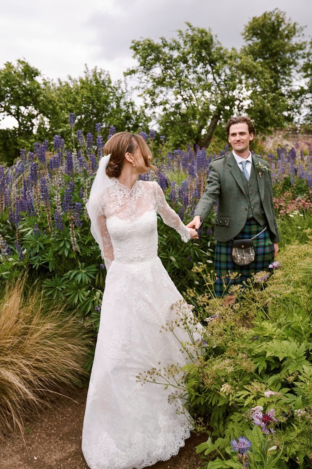 Tulle A-Line Wedding Dress with Detachable Lace Topper and Sweetheart Neckline