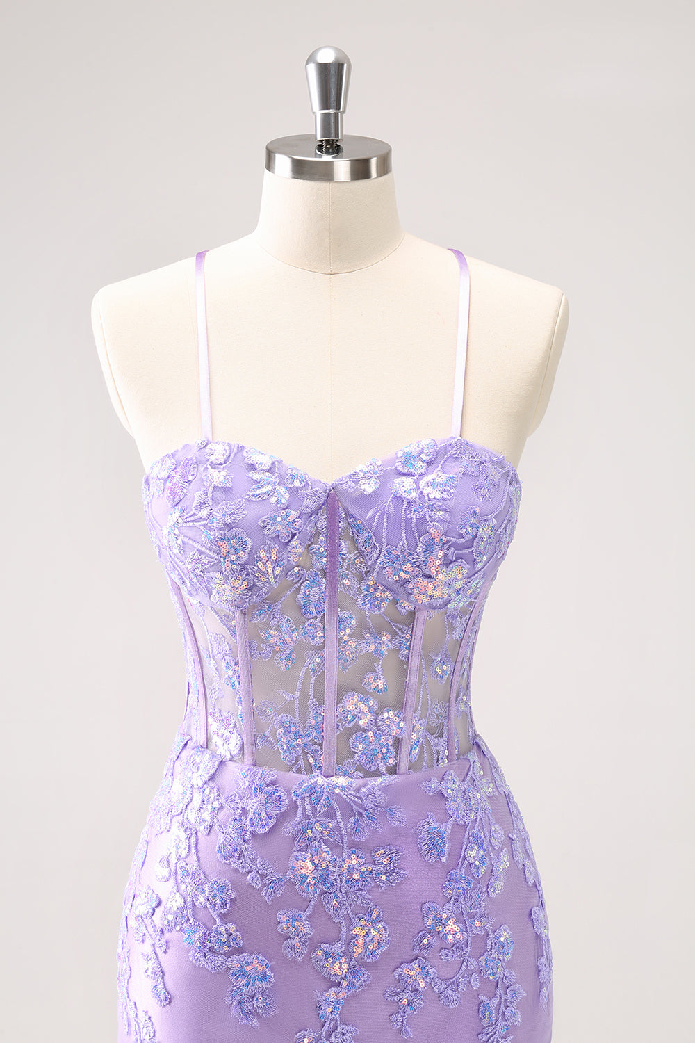 Blue Sparkly Corset Sequined Tight Short Homecoming Dress