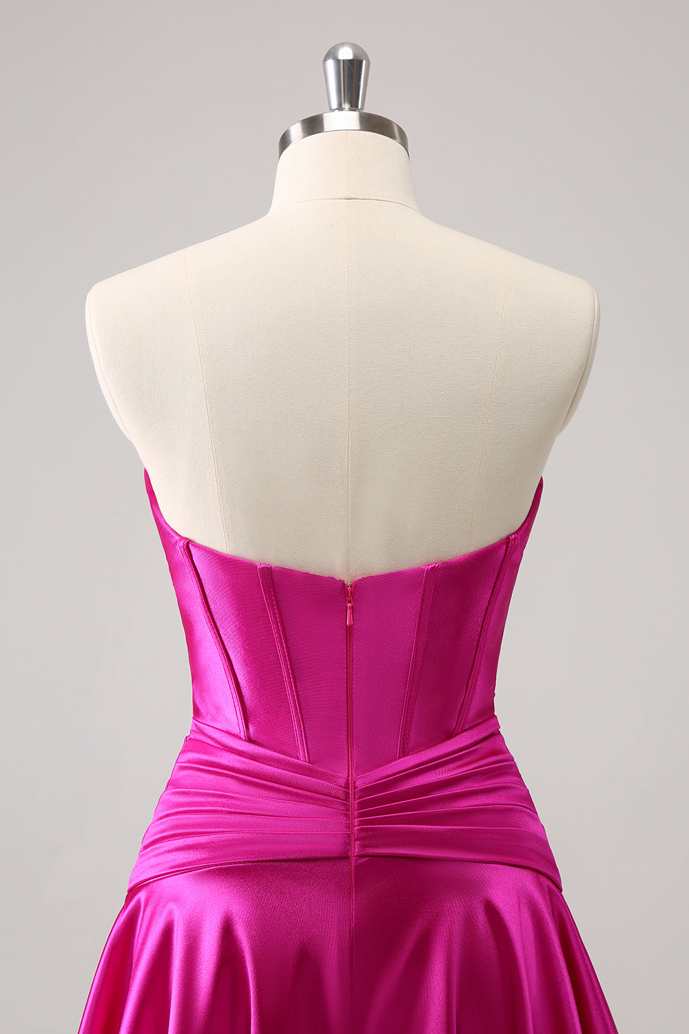 Fuchsia A Line Sweetheart Corset Short Homecoming Dress