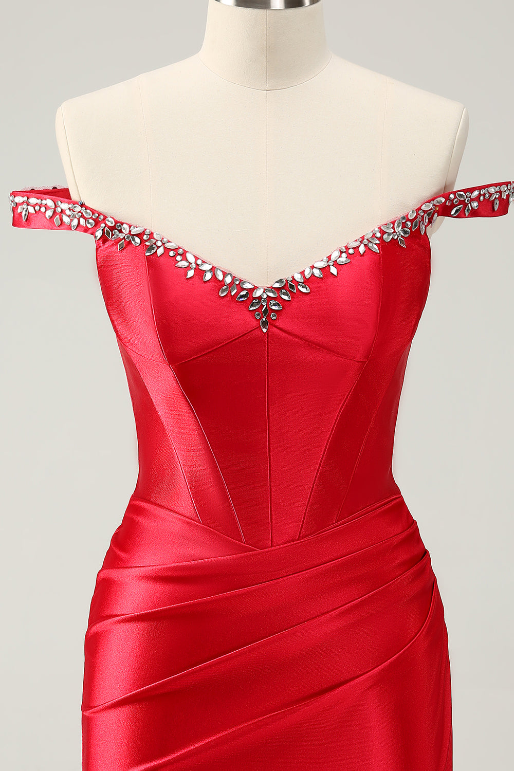 Sparkly Red Off The Shoulder Tight Short Homecoming Dress