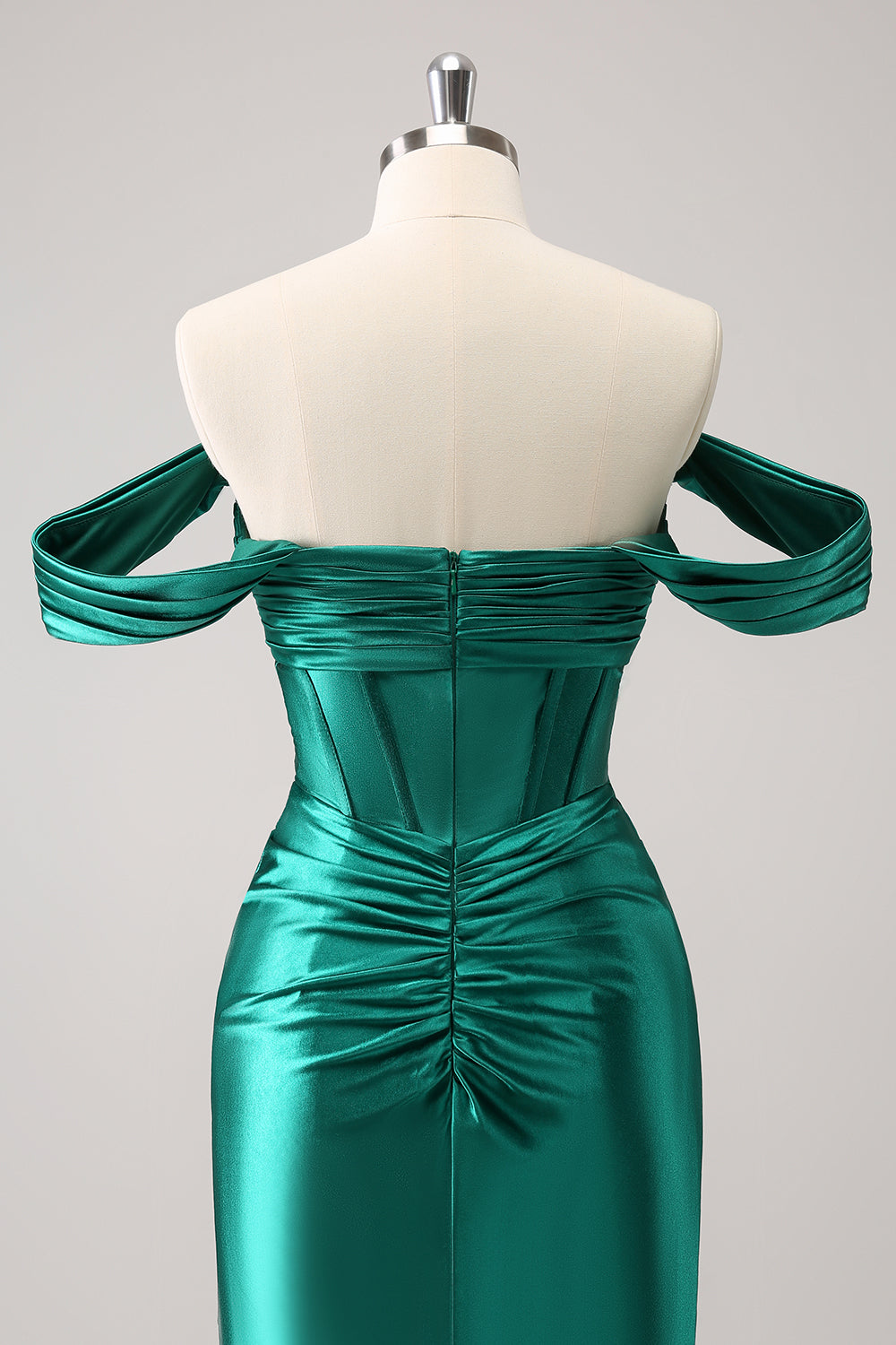 Dark Green Off The Shoulder Corset Tight Short Homecoming Dress