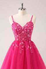 Sparkly Blush Floral Corset A-Line Short Homecoming Dress