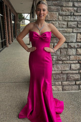 Fuchsia Sweetheart Mermaid Long Prom Dress