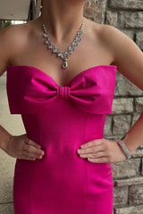 Fuchsia Sweetheart Mermaid Long Prom Dress