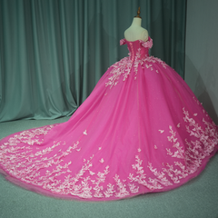 Pink Quinceanera Dress Sweet 15 Evening Dress Crystal Sleeveless Ball Gown Dress