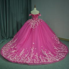 Pink Quinceanera Dress Sweet 15 Evening Dress Crystal Sleeveless Ball Gown Dress