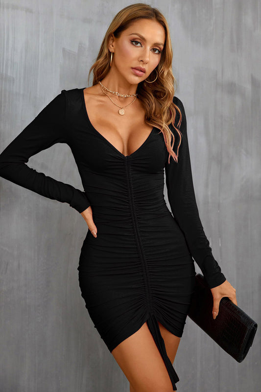 Long Sleeves Bodycon Little Black Dress