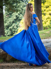 Royal Blue Split Long Evening Dress