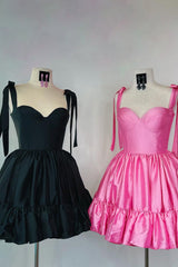 Pink Ruched Corset A-Line Short Homecoming Dress