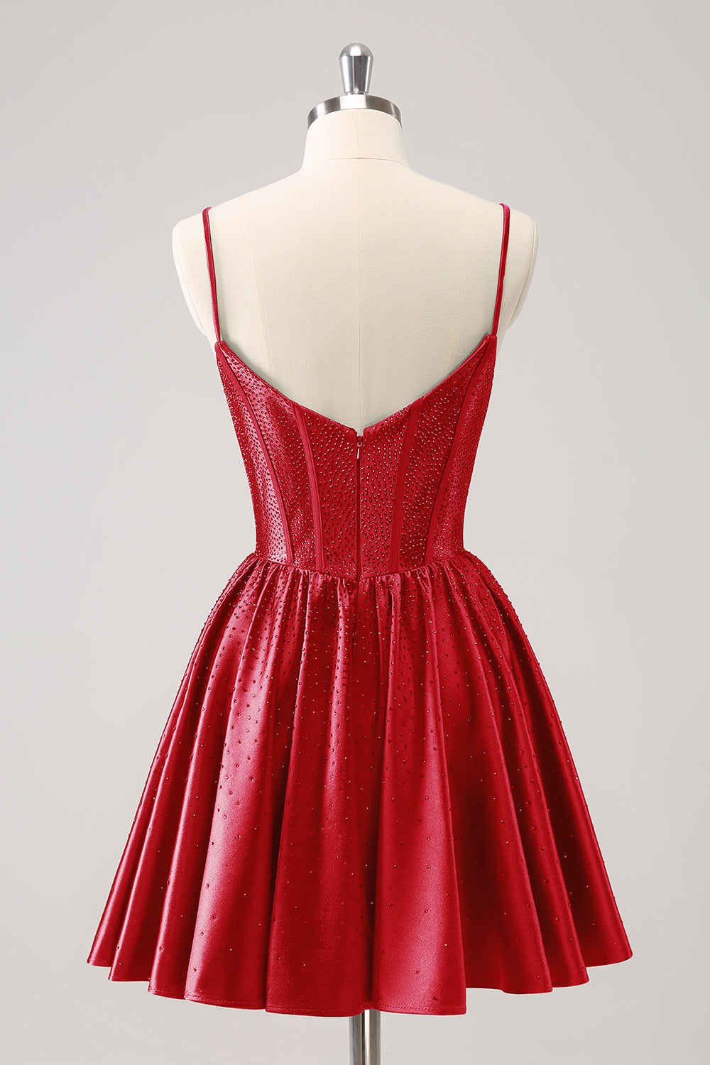 A Line Homecoming Dress Beaded Corset Short Cocktail Dresses
