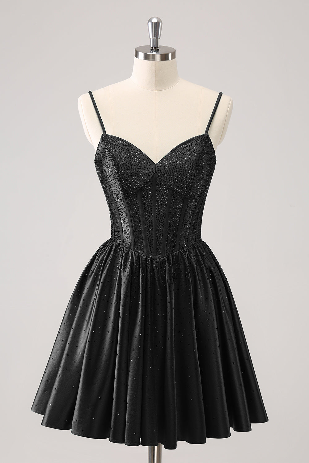 A Line Homecoming Dress Beaded Corset Short Cocktail Dresses