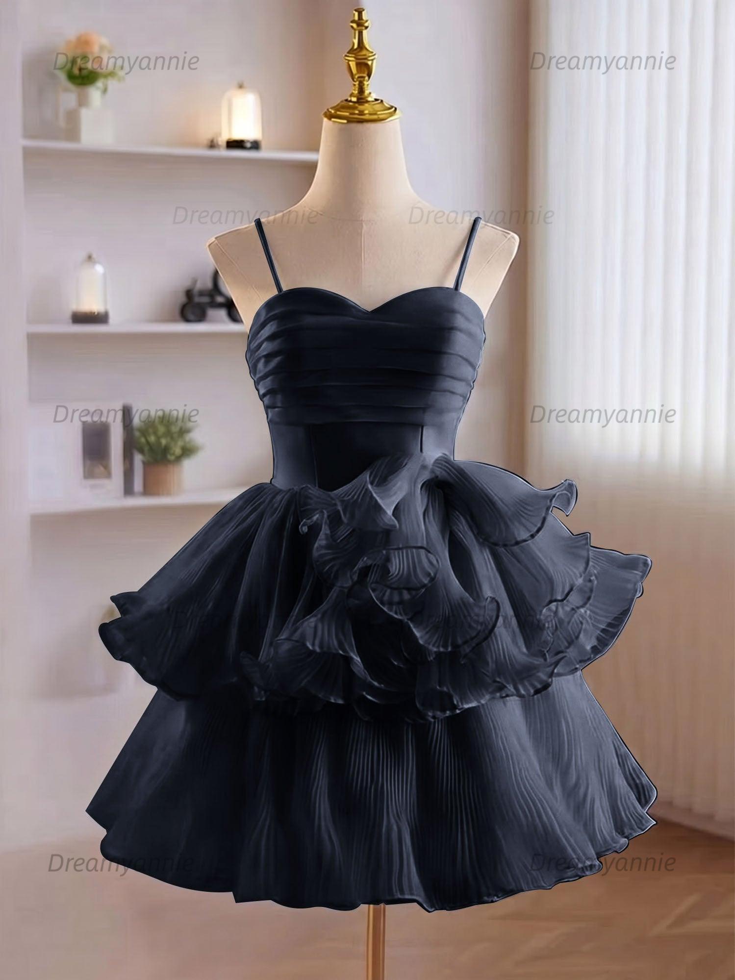 A-Line Ruffles Tiered Short Homecoming Dress