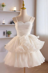 A-Line Ruffles Tiered Short Homecoming Dress