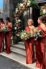 Asymmetrical Sleeveless Floor Length Bridesmaid Dress