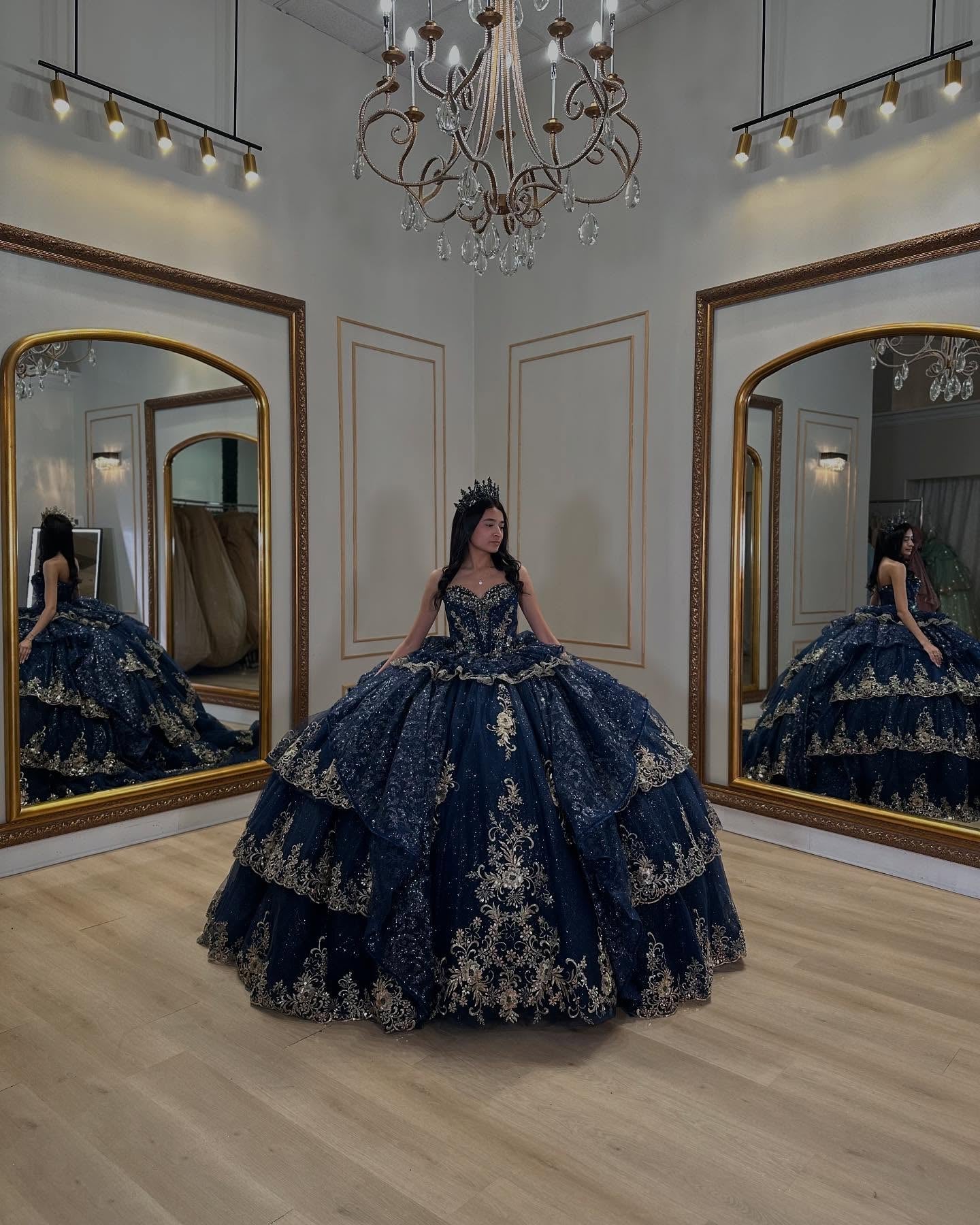 Ball Gown Strapless Sleeveless Beaded Ruffles Sequins Tulle Tiered Sparkly Tulle Quinceanera Dress Birthday Party Dress Evening Formal Gown For Sweet 16