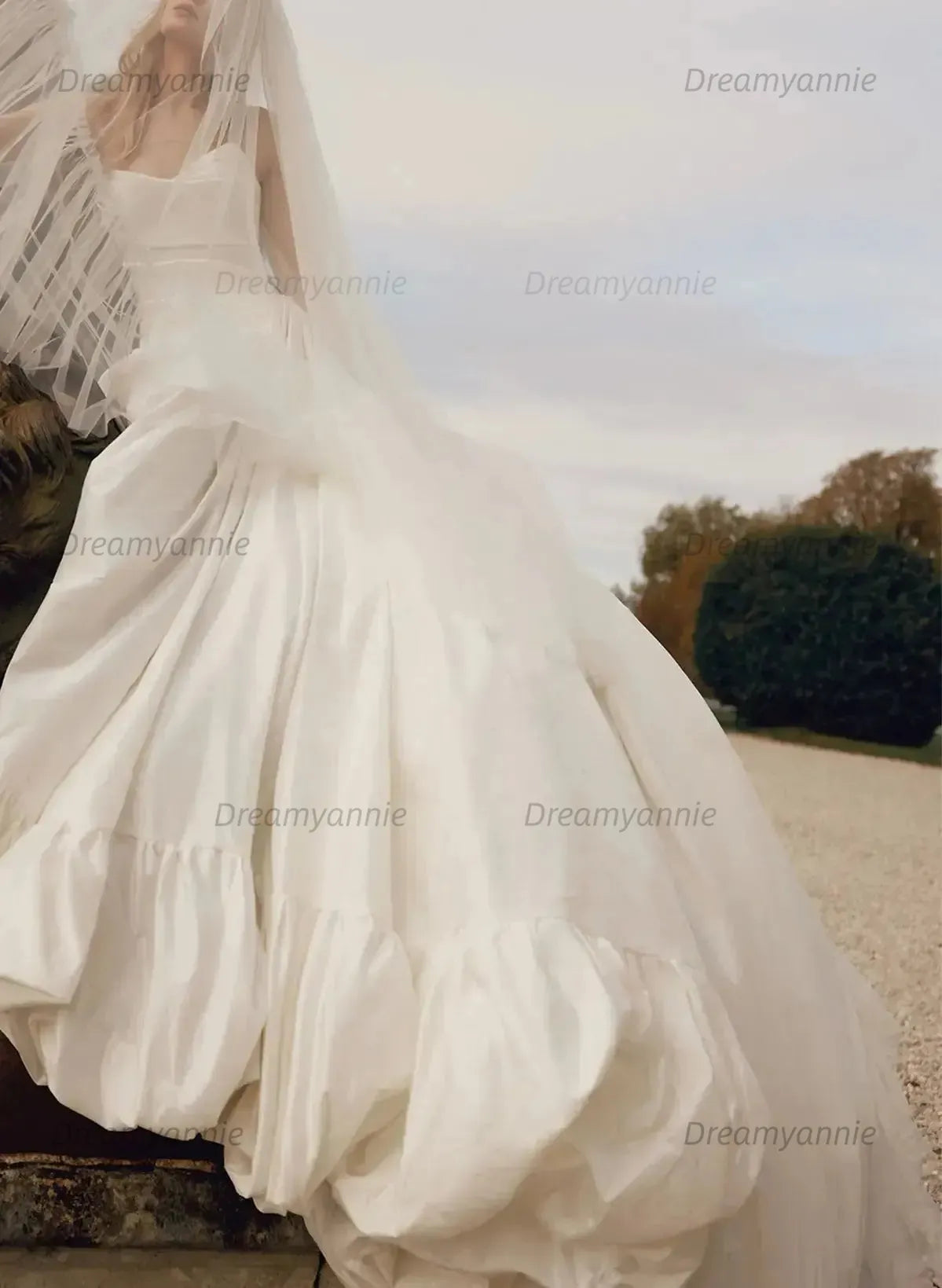 Ball Gown Strapless Sleeveless Royal Taffeta Wedding Dress