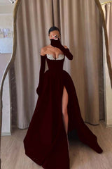 Black A Line Prom Dress Sleeveless Sweetheart Beaded Formal Dress