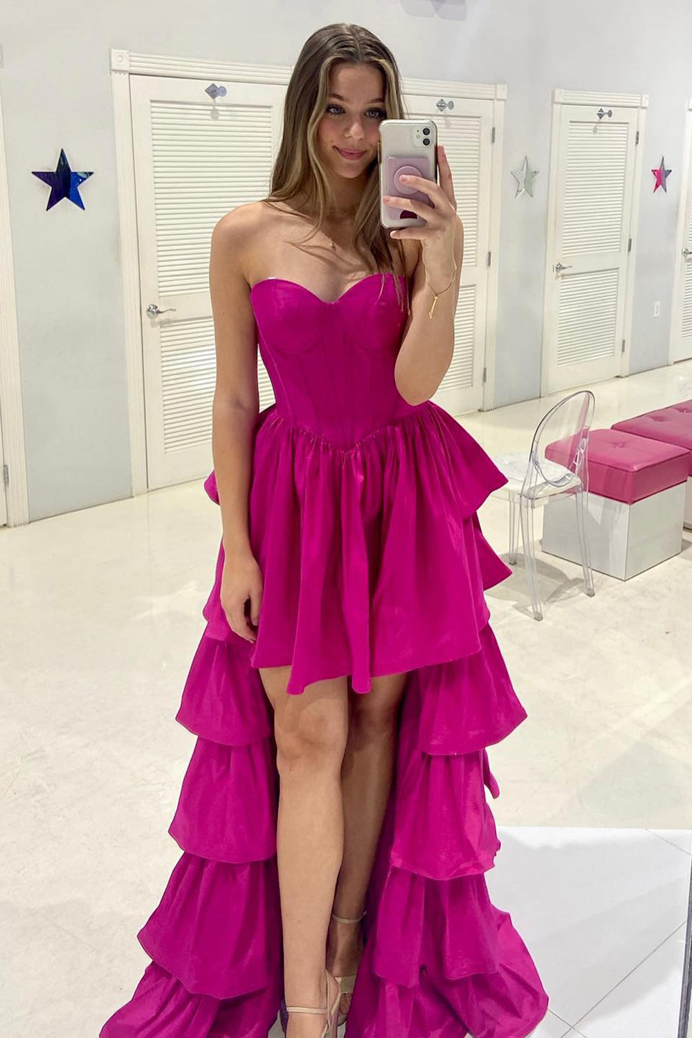 Black Homecoming Dress A-Line Corset Sweetheart High Low Tiered Long Cocktail Party Dresses