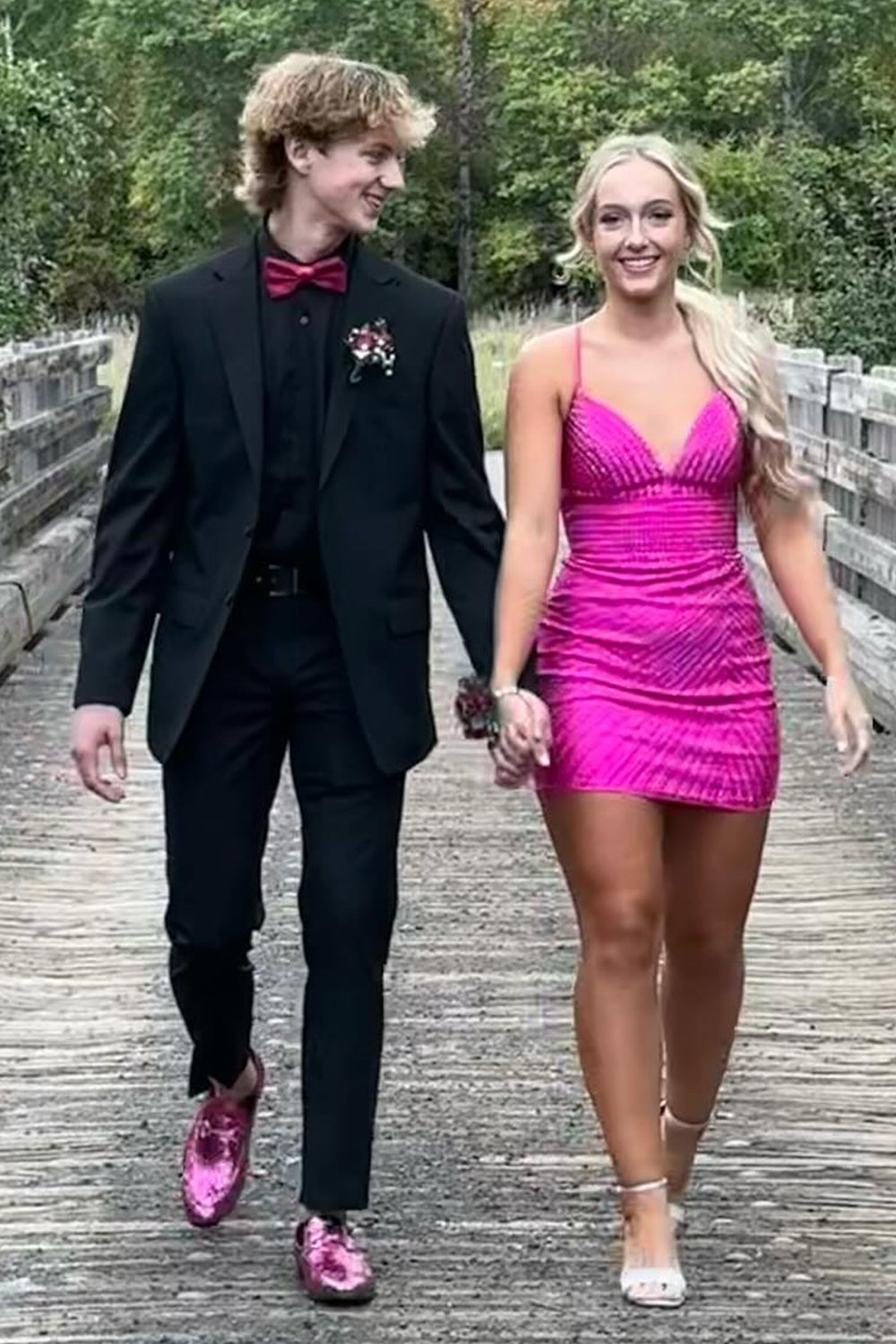 Black Homecoming Dress Beaded Lace-Up Back Tight Short Prom Dress