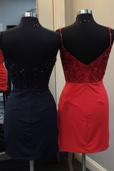 Black Homecoming Dress Corset Satin Tight Short Prom Dress with Sequin