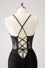 Black Homecoming Dress Corset Sequined Short Tight Prom Dress