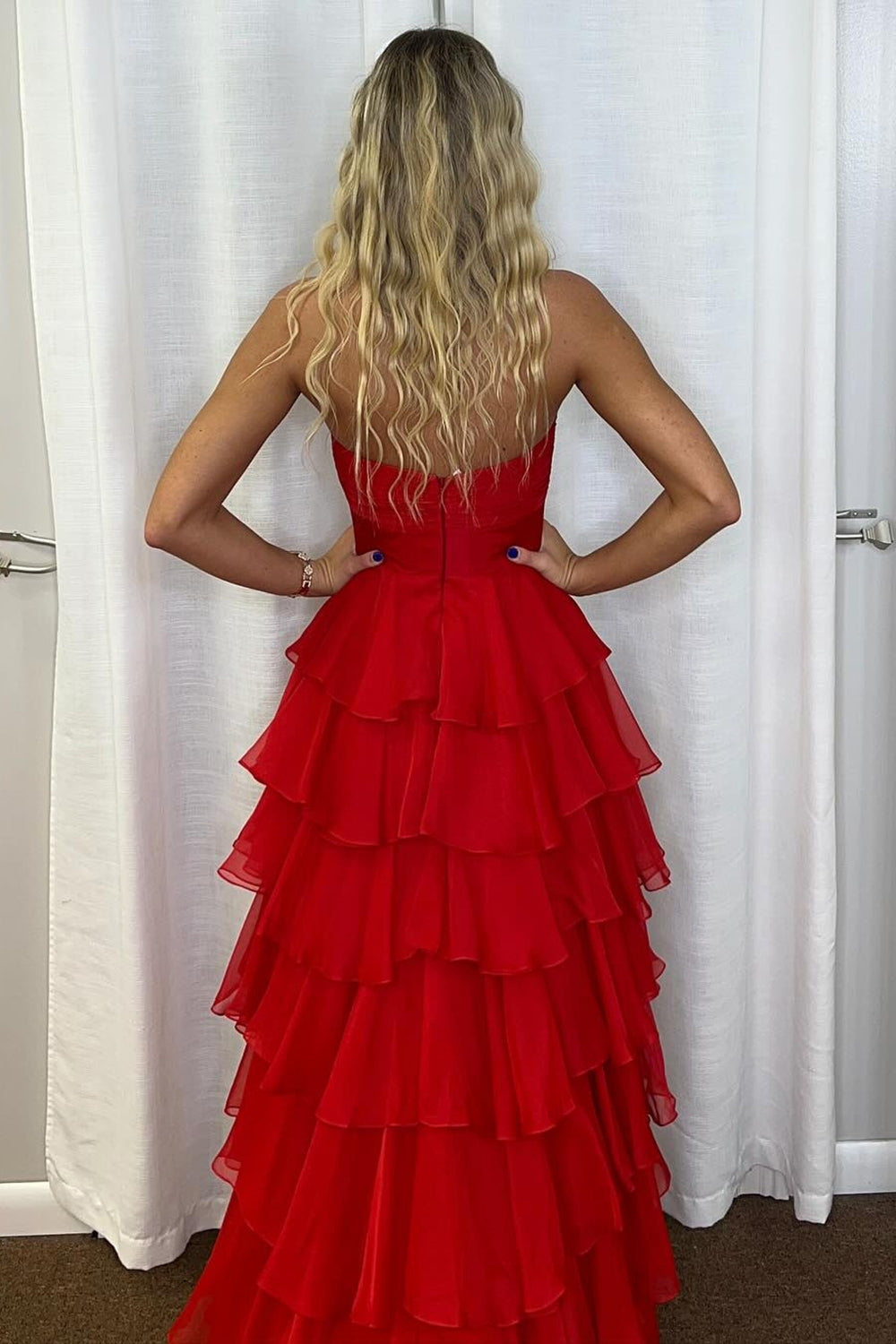 Black Prom Dress White Prom Dress Sweetheart Ruffled Long Formal Dress With Slit