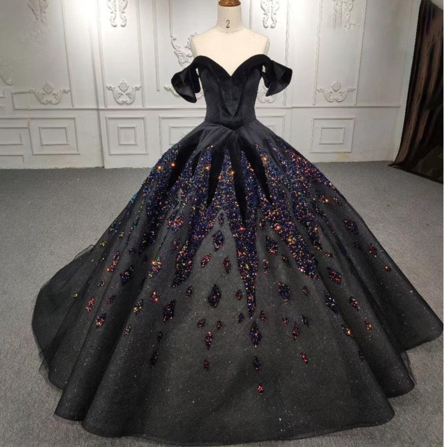 Black Quinceanera Dress Ball Gown Sweet 16 Dress