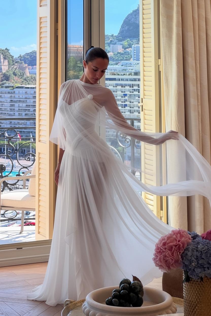 Blue A Line Prom Dress Multicolor Formal Dress