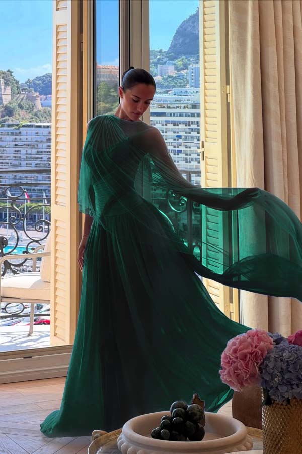 Blue A Line Prom Dress Multicolor Formal Dress