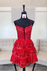 Blue Homecoming Dress A Line Corset Tiered Short Prom Dress