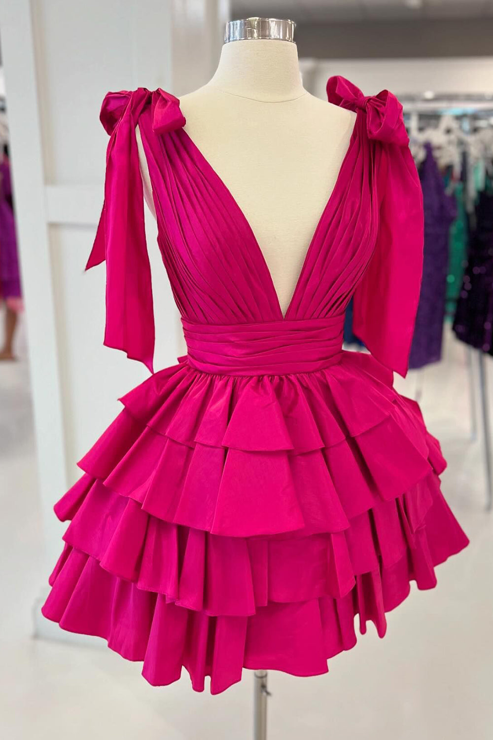 Blue Homecoming Dress A Line Short Cocktail Dresses With Ruffles